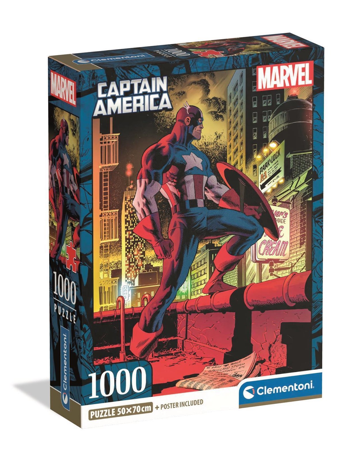 Clementoni Puzzle HQC Marvel Captain America, 1000-teilig 2D Puzzles