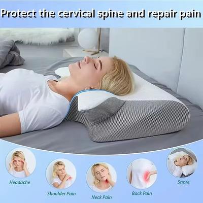 Inspired Finds ErgoComfort Butterfly Memory Foam Cervical Neck Pillow black