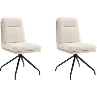 Esszimmerstuhl HOME AFFAIRE "Valencia", beige (natur, schwarz, natur), H:92cm T:68cm, Metall, Stühle, Esszimmerstuhl, verschiedene Gestelle in Holz oder Metall