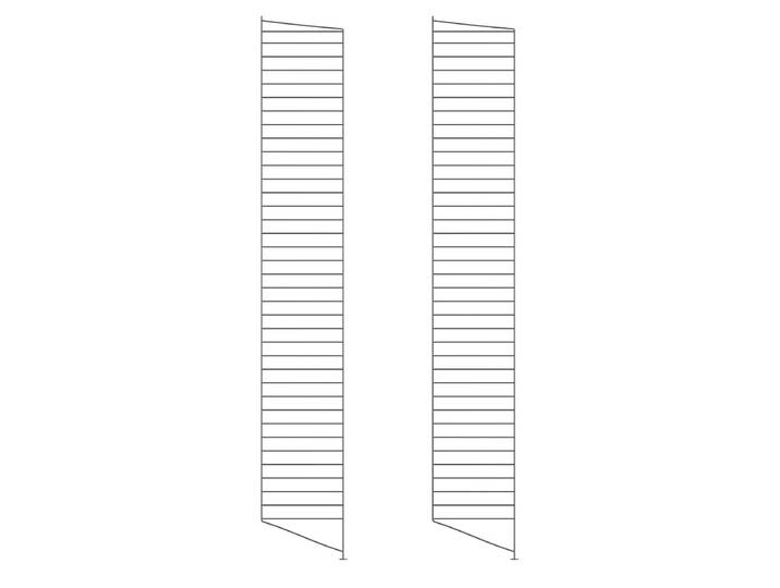 String - Bodenleiter für String Regal 200 x 30 cm (2er Set), dunkelgrau