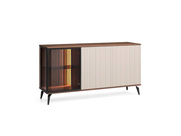 Furnlux Sideboard Vici Beige 154x39x80 cm, 154x80x39 cm, Kleinmöbel, Kommoden, Sideboards
