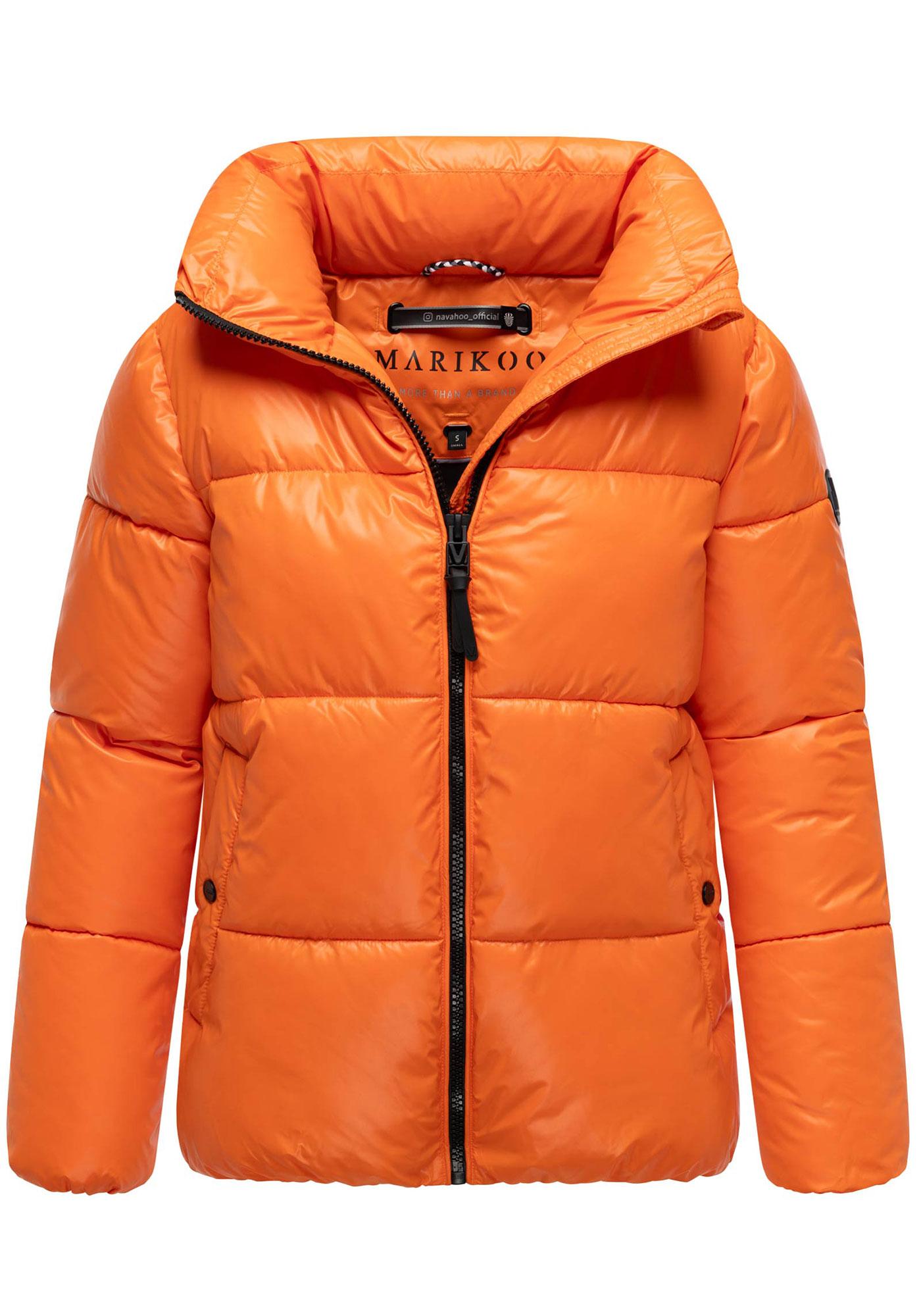 Marikoo Damen Winterjacke Hazalee im Puffer-Stil mit glänzender Optik