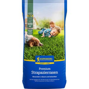 Kiepenkerl Rasensamen Profi-Line Premium Strapazierrasen, 10kg für bis zu 500m², Neuanlage, schnellkeimend