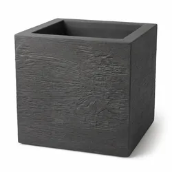BigDean 2 Stück Blumentopf Gross draussen quadratisch 39x39cm Gross | Made in Europa Design