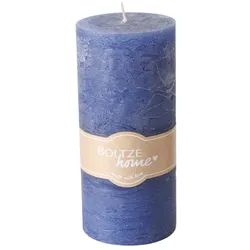 Boltze Stumpenkerze Casual, 15 cm, Ø 7 cm, Blau