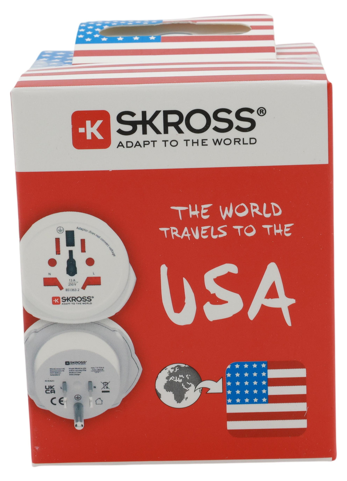 Skross World reisadapter voor de USA, wit