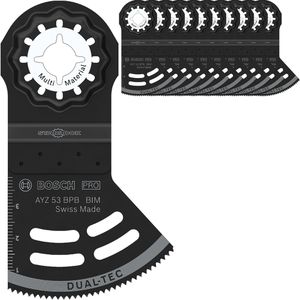 Bosch Multifunktionswerkzeug-Zubehör PRO AYZ 53 BPB Dual-Tec, 53 x 40 mm, Tauchsägeblatt, Starlock, 10 Stück