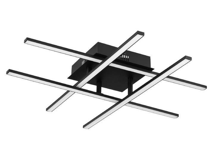 Eglo 99316 LASANA 3 LED Plafonnier quadruple 4x5\,3W 500x500mm noir blanc blanc chaud