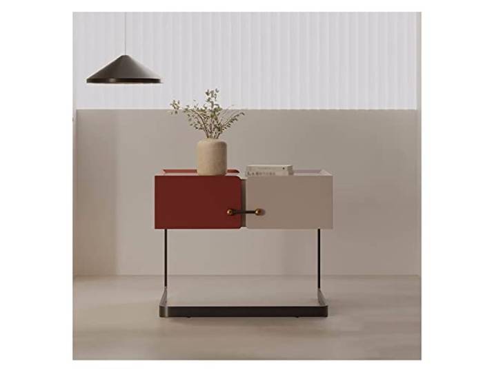 YCCHAH Bett mit Stauraum Nordic Creative Rock Slab Nachttisch Schlafzimmer Moderner minimalistischer Nachtschrank Desktop