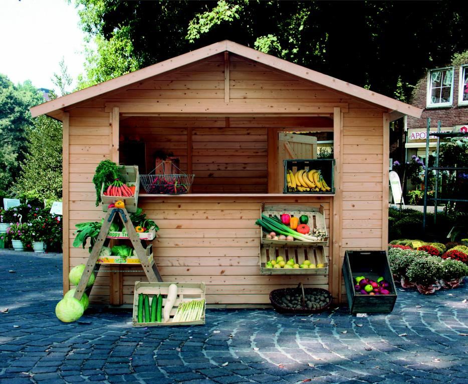 KARIBUHOLZT SH Verkaufshaus 2 natur 300x202x248 cm 08428835