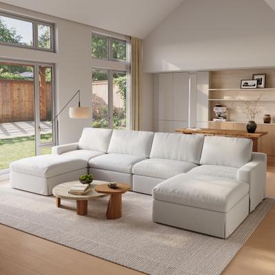 Magic Home Modern Sectional Sofa Couch U Shaped Convertible Couch for Living Room with Cushion Covers Removable cushions and cushion covers