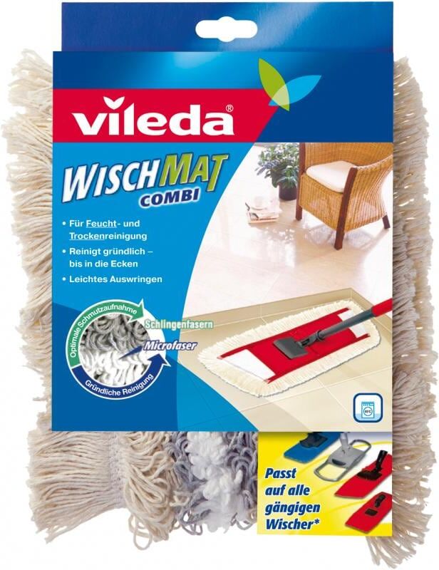 VILEDA Wischbezug "Vileda WischMat Combi 1", weiss (weiß), Putztücher, Wischbezug weiß Einheitsgröße