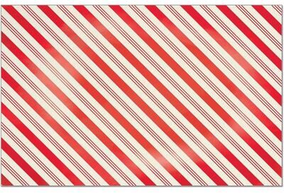 FirstDawn "Peppermint Stripes 24 Sheet Reusable Premium Paper Stock Placemats in Resealable Storage Bag Made in The USA 17"" x 11"""