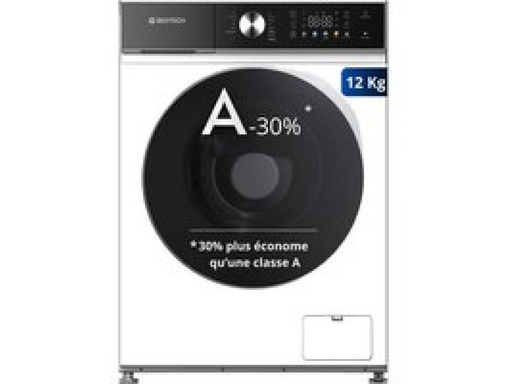 GEDTECH Lave-linge frontal GLLPS121400WH - 12 Kg - 1400 tr/mn - 16 prog - Eco - Rapide – Très Faible conso - Panneau LED couleur