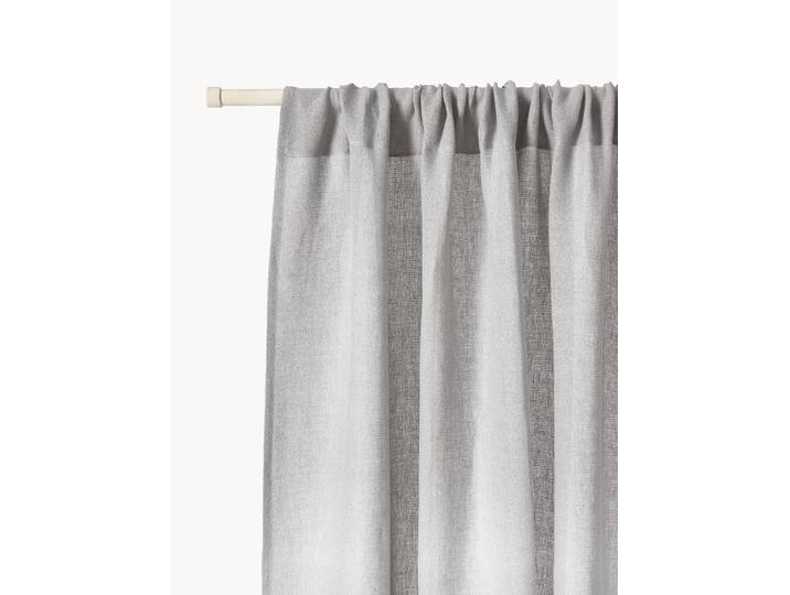 Rideaux semi-transparents avec coulisses supérieures Harmony, 2 pièces
