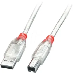 LINDY 41754 - USB 2.0 Kabel, A Stecker auf B Stecker, 3 m