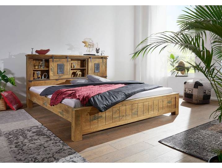 Bett Mango 160x200x105 natur lackiert RAILWAY #143