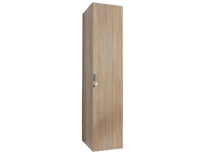 Xora Mehrzweckschrank, Eiche, 2 Fächer, 45x185x54 cm, BQ - Bündnis für Qualität, Made in Germany, DIN EN ISO 9001, Waschküche, Mehrzweckschränke