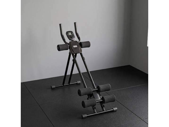 SPORTNOW Appareil Abdominaux Pliable LCD Acier Noir 92x41x83cm