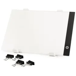 LED-Licht Pad DIN A4 3 Helligkeitsstufen, neigbarem Ständer & Zubehör, 7tlg.