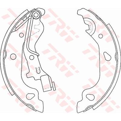 Trw Bremsbackensatz Trommelbremse [Hersteller-Nr. GS8687] für Fiat