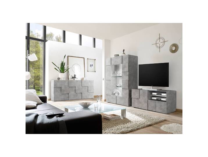 Buffet Dama I 181 x 84 x 42cm Gris/Imitation béton