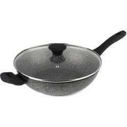 Salter BW05753S2EU7 Megastone 28cm Wok, Pfanne + Kochtopf, Silber
