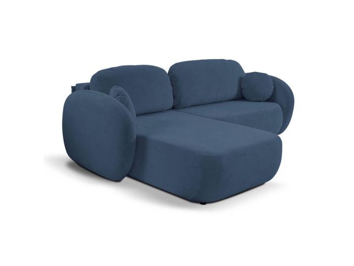Sepro Meble Ecksofa Granatowy Olivio Ausziehbar Links, Dunkelblau, 248x174 cm, Wohnzimmer, Sofas & Couches, Wohnlandschaften, Ecksofas