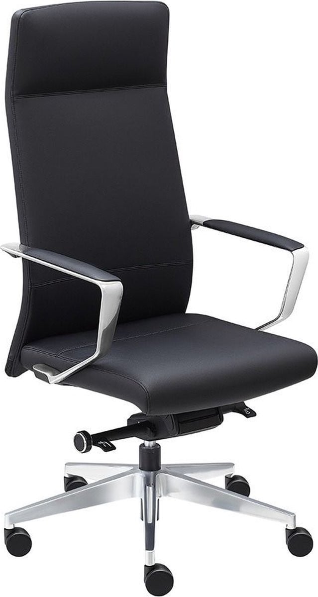 Sedero Bureaustoel Stuttgart Zwart - 100% Leder