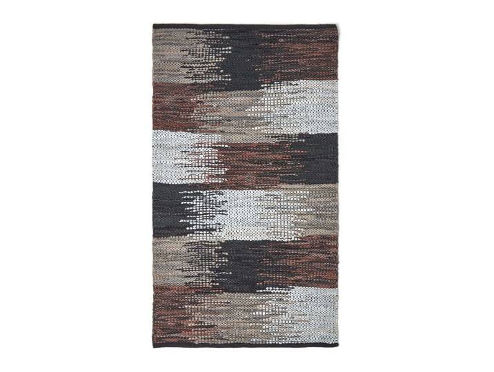 LEDERTEPPICH gewebt mit abstraktem Muster 90/150 cm
