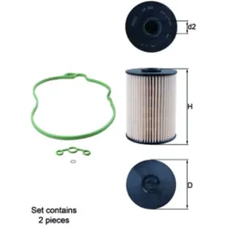 Kraftstofffilter MAHLE KX 200D/S für VW Touareg Phaeton