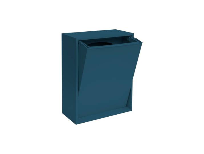 Boîte de recyclage en plastique recyclé bleu H40x15x30