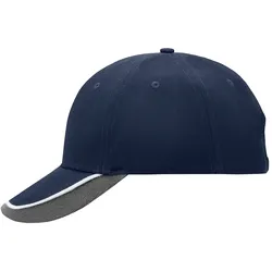 Basecap "MB049" 6-Panel-Halfpipe-Sandwich - navy/white/light-grey
