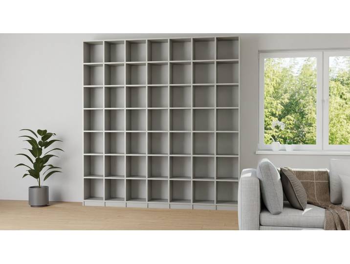 Großes Bücherregal Premium Dekore Grau