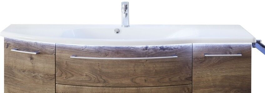 Pelipal Serie 7005 Mineralmarmor-Waschtisch MMWTR651548L-W, B:1548, H:30, T:524mm MMWTR651548L-W