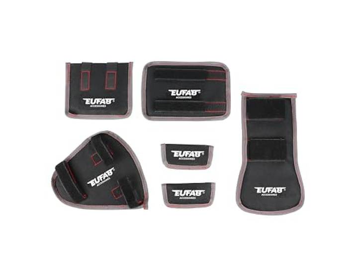 EUFAB 11242 Fahrradtransportschutz-Set, Rahmenschhutz, 6-teilig