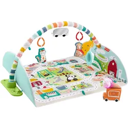 Fisher-Price Jumbo Abenteuer Spieldecke mit Spielbogen, Baby-Decke und Spielteppich