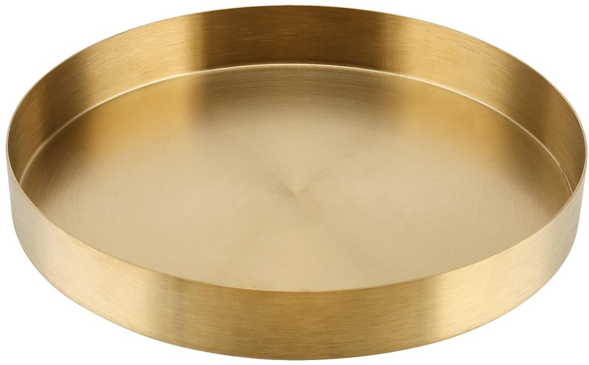Dailygoods Decoratief Dienblad Gouden Sieradenschaal Rond 22 cm