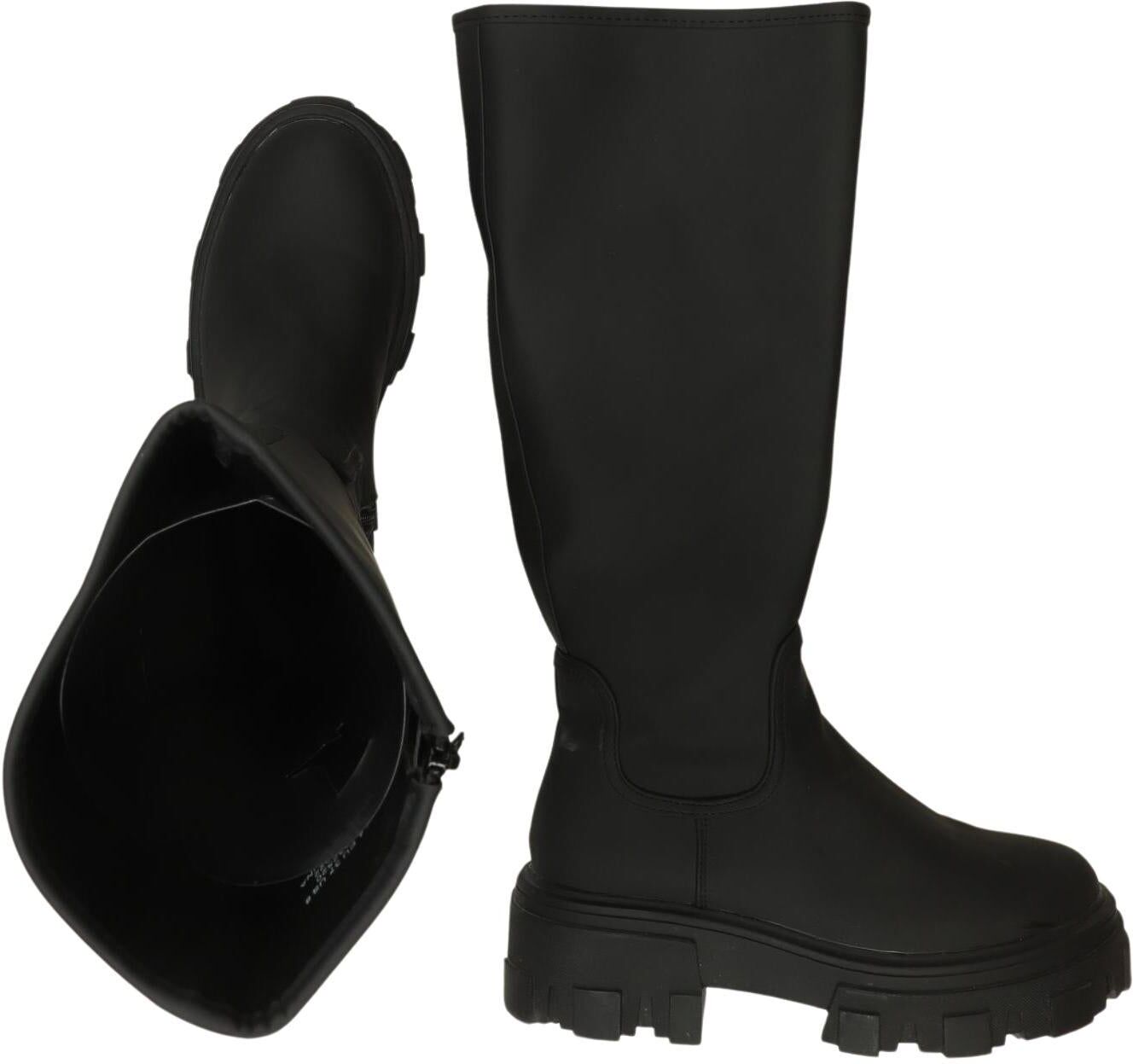 asos Damen Stiefel, Schwarz, Gr. EU 37 (UK 4), Kunstleder - Second Hand