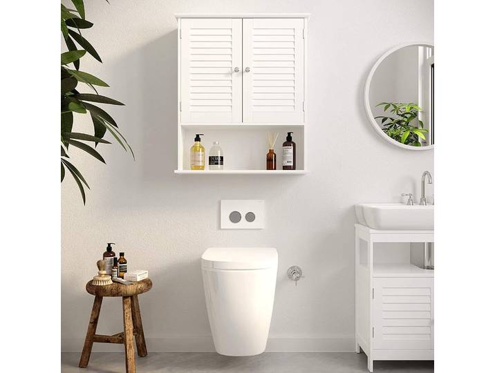 Armoire suspendue Kontio 60 x 70 x 20cm Blanc/Blanc