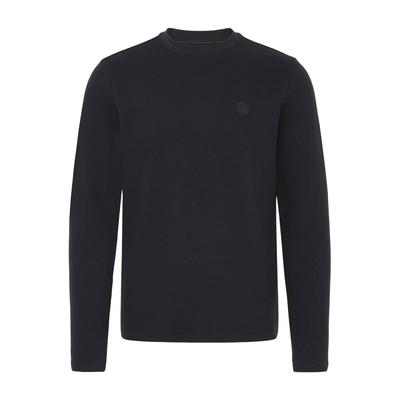 Langarmshirt BLEND "Langarmshirt BHForta", Herren, Gr. L, schwarz (schwarz beauty), Obermaterial: 100% Baumwolle CO., Shirts Langarmshirt