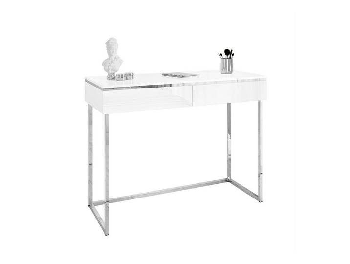 Lookway Konsolentisch AURORA SILVER auf silbernem Gestell (1x Konsole), 102x43,6x78,5 cm