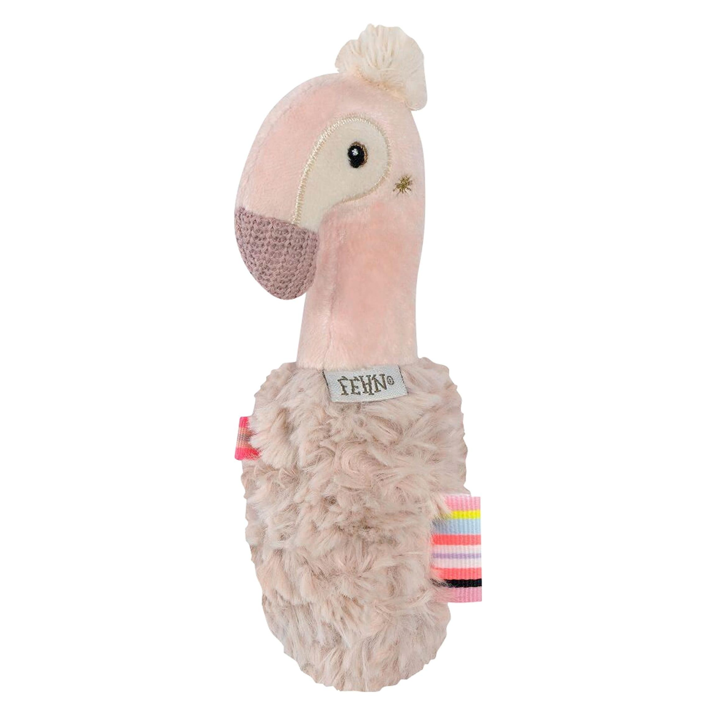 Fehn Stabgreifling Flamingo, Material: Polyester, Plüsch, Alter (00042214)