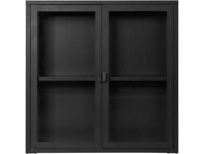 Vitrine Soreva schwarz Stahl/Glas B 80 H 80 cm - Vitrine