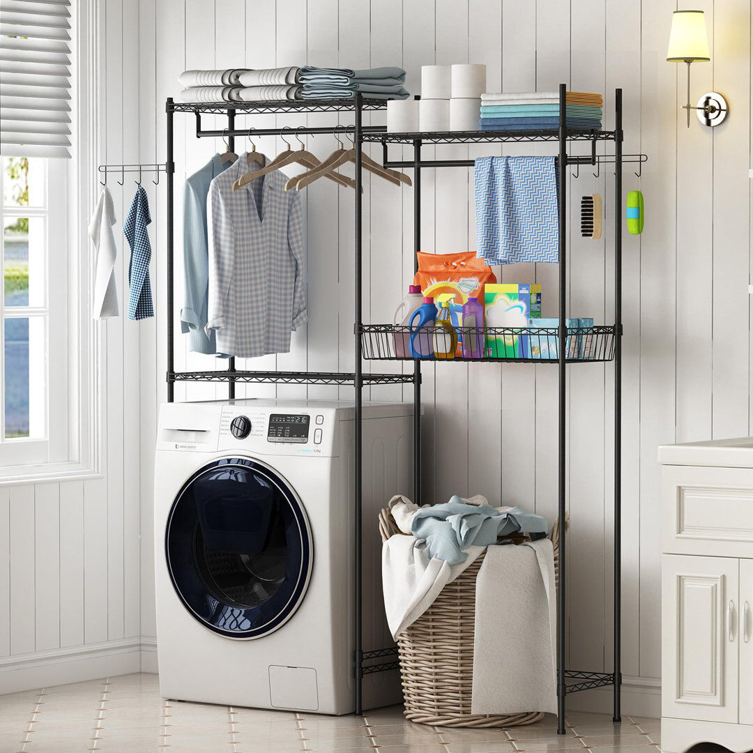 Rebrilliant Stainless Steel Freestanding Bathroom Shelves Stainless Steel 75cm H X 57.4cm W X 13cm D