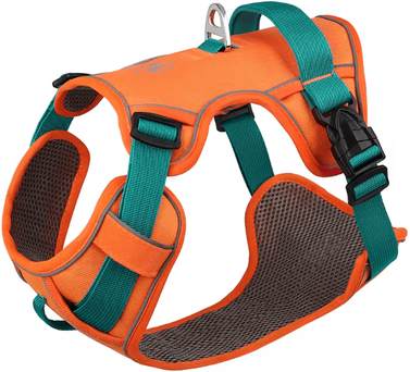 Uplift Curations Breathable Reflective Dog Harness Vest Adjustable Nylon Pet Training Harness For Small, Medium & Large Dogs orange l