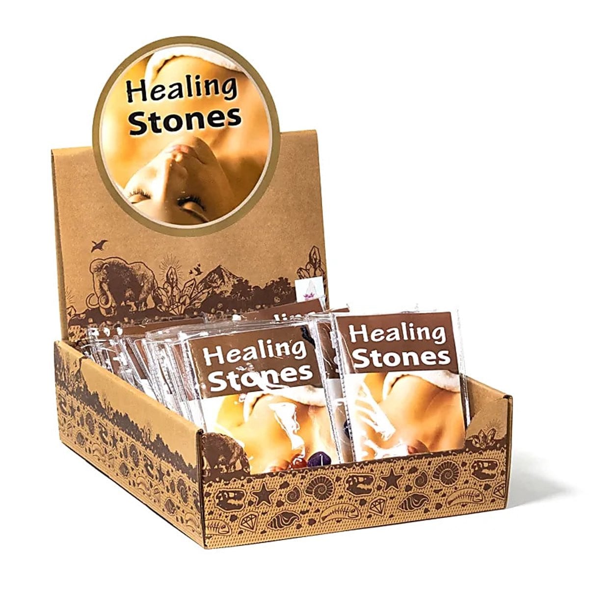 Healing stones Geschenkset met fluwelen zakje