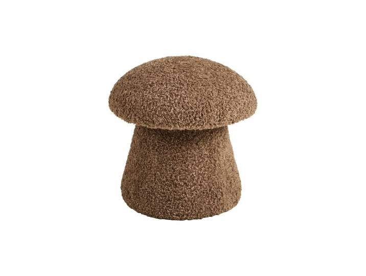 Pouf décoratif en tissu bouclette