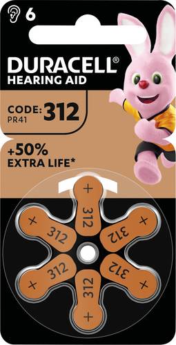 Duracell Hörgerätebatterie ZA312 1.45V 1 St. 160 mAh Zink-Luft