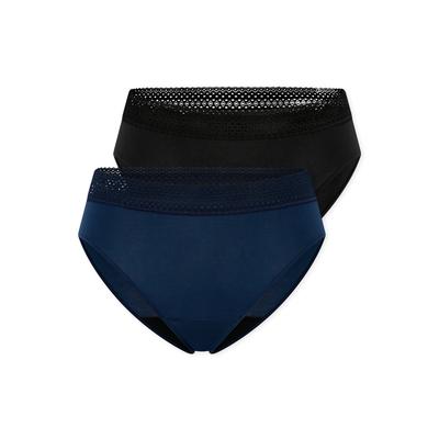 Periodenslip SCHIESSER "Schiesser Care", Damen, Gr. 46, Single Jersey, schwarz (sonstiges), Single Jersey, Obermaterial: 95% Baumwolle, 5% Elasthan, körpernah, Unterhosen, feuchtigkeitsabsorbierend und leicht saugfähig, Single-Jersey-Qualität